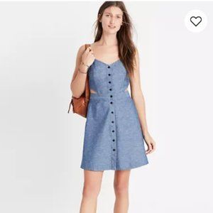 Madewell Chambray Cutout Mini Dress